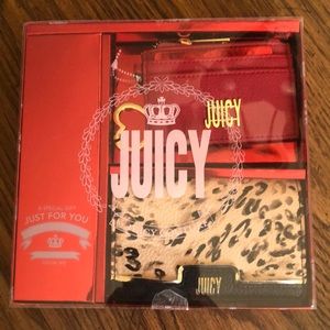 Juicy Couture boxed wallet and keychain wallet  gift set